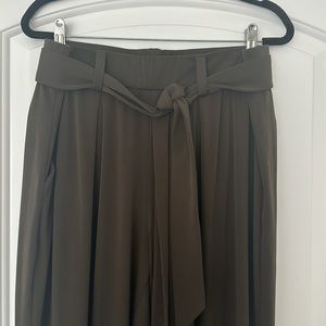 Express Paperbag Waist Pants - Hunter Green - Large